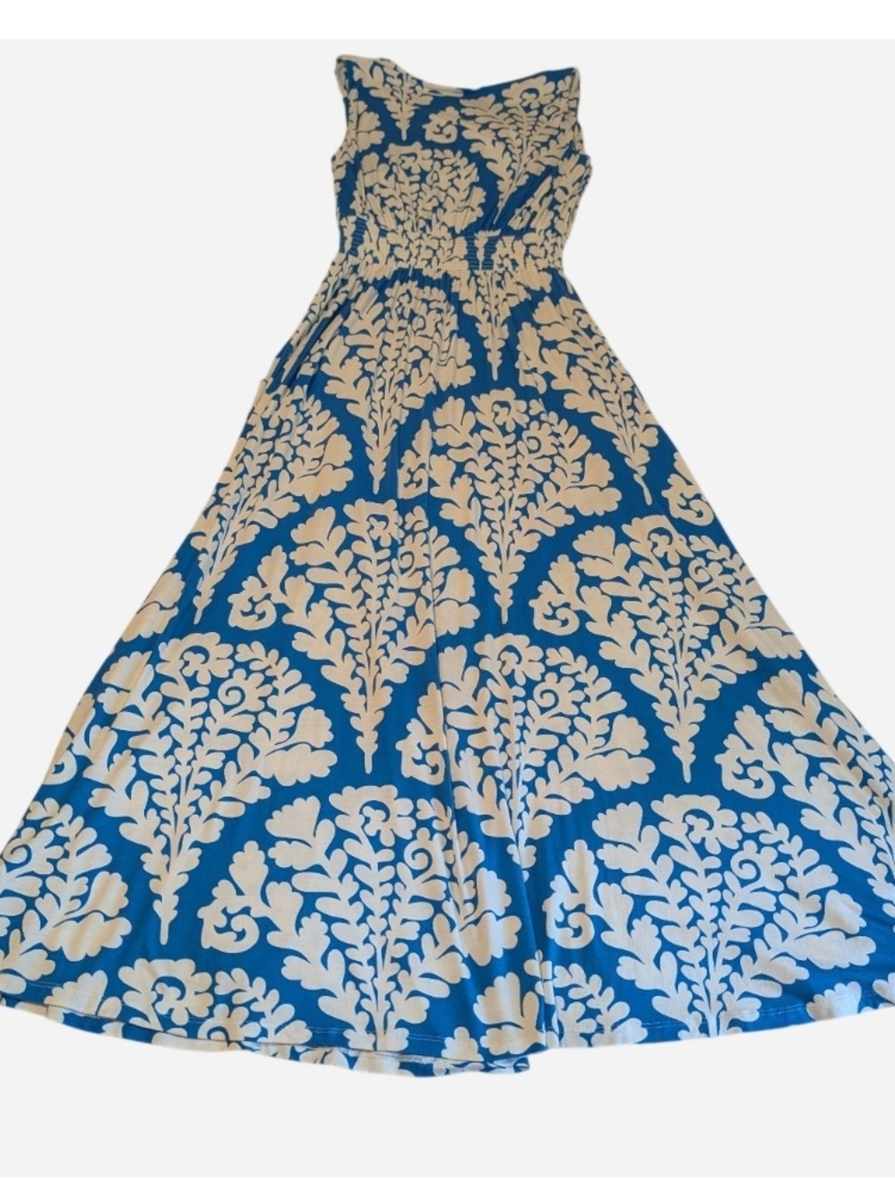 Pre-owned Boden Paloma Jersey Maxi Blue maxi Dress Size 0 - Picture 4 of 12
